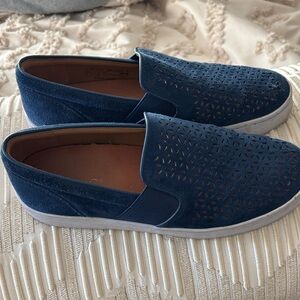Vionic Dark Blue Perforated Slip-On Loafers